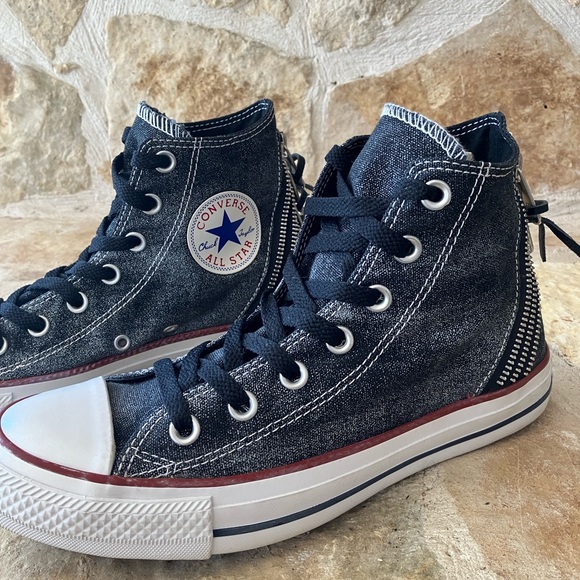 Converse Chuck Taylor All Star High Top Zipper Sneakers Women’s 8 - Picture 8 of 16